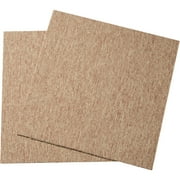 KFFKFF Carpet Squares, 20"x 20" with Pre-Attached Padding, Reusable and Soft Flooring Tiles, Simple DIY Setup for Bedrooms, Living Spaces, and Outdoors (16 Tiles, Dark Brown)