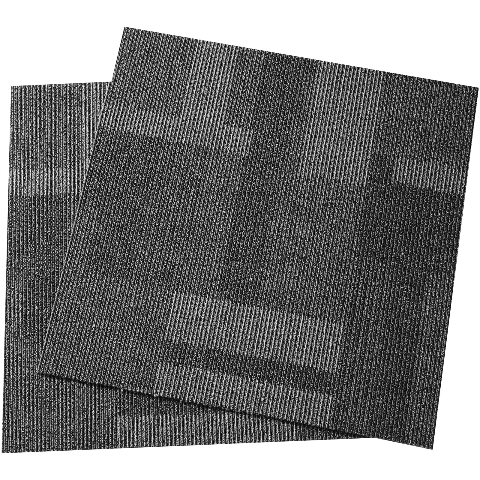 SKYSHALO Carpet Tile Floor 24pcs Squares w/Padding Attached 20"x 20"Mixed Gray
