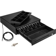 SKYSHALO Cash Register Drawer, 16" 12 V for POS System with 5 Bill 8 Coin Cash Tray Removable Coin Compartment & 2 Keys Included, RJ11/RJ12 Cable for Supermarket, Bar Coffee Shop Restaurant