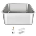 SKYSHALO Cat Litter Box, 6 inches Depth, XL Size, Stainless Steel