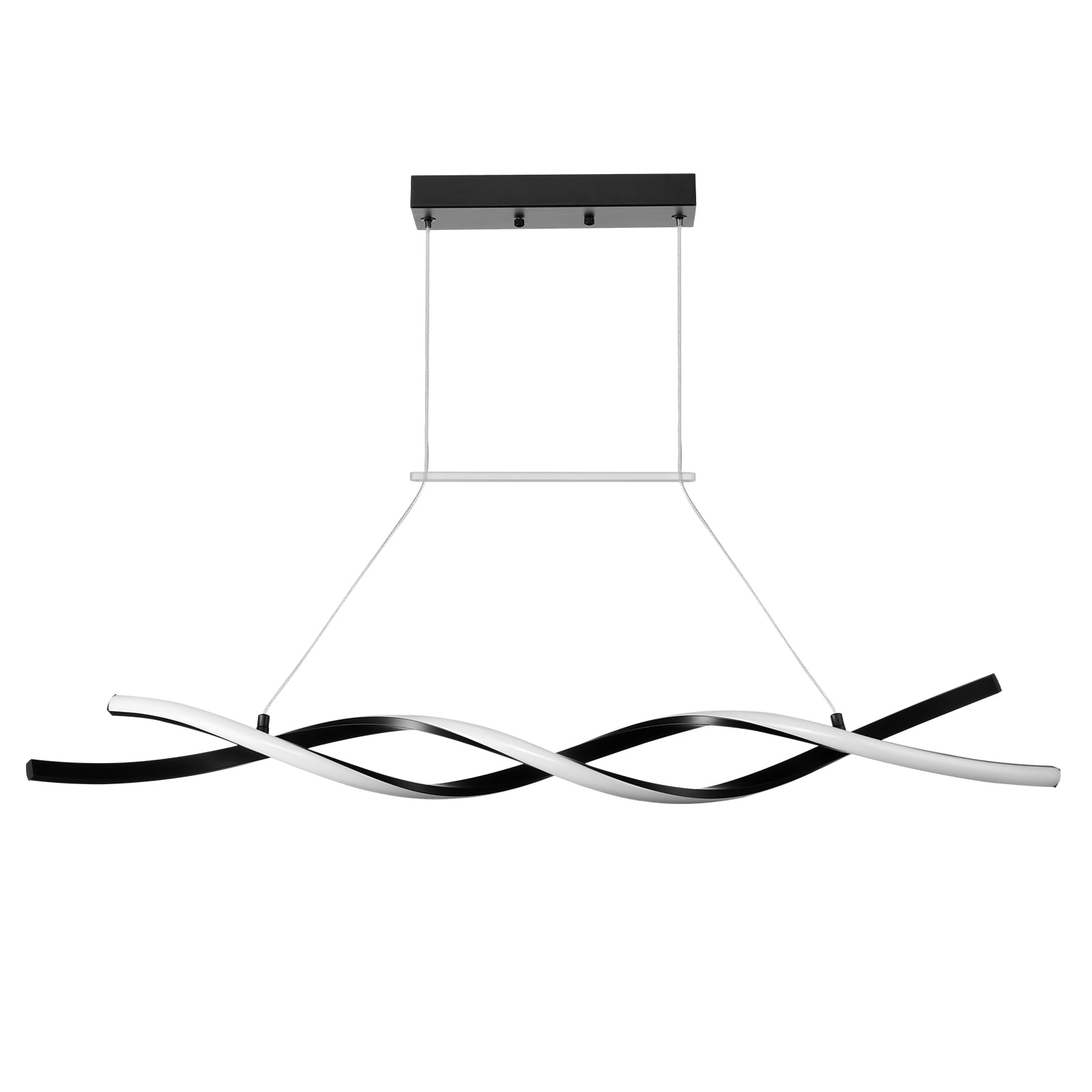 SKYSHALO Contemporary Ceiling Lamp, 24W, Adjustable Brightness LED Hanging Light with Remote, Silicone Shade, 3000K/4000K/6500K Color Temp for Kitchen & Dining