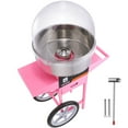 thumbnail image 1 of KFFKFF Cotton Candy Machine Cart with Transparent Cover , 21 Inch 1000W Commercial Floss Maker with Stainless Steel Bowl, Sugar Scoop and Drawer for Family Party Pink, 1 of 9