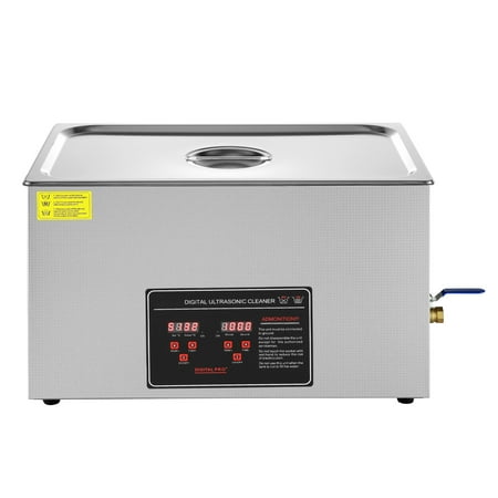 SKYSHALO Digital Ultrasonic Cleaning Device, Professional Jewelry and Watch Cleaner, Stainless Steel Machine with Heater and Timer for Glasses, Rings, Small Items, and Circuit Boards (30L)