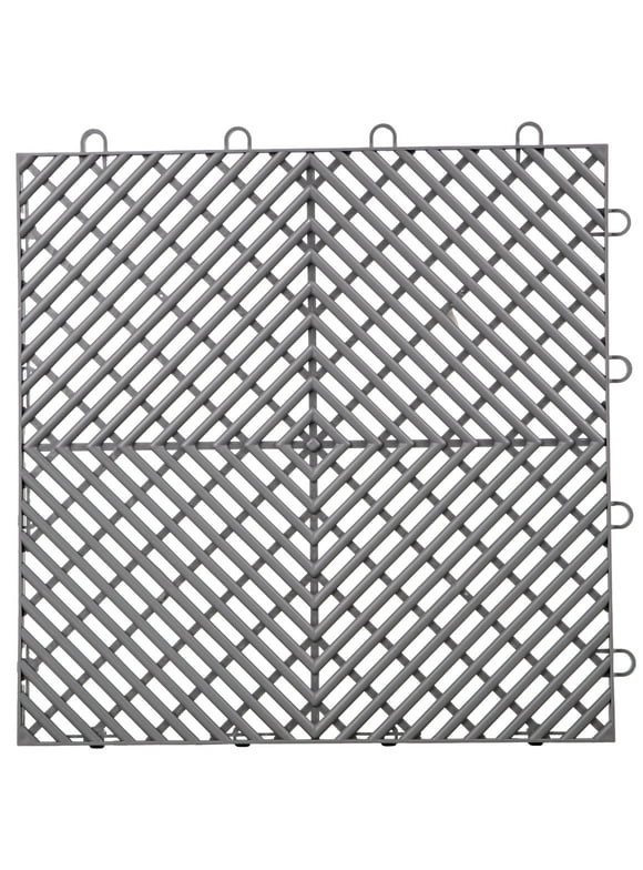 SKYSHALO Drainage Tiles Interlocking 25 pcs, Deck Tiles Outdoor Interlocking Tiles, Plastic Tiles 12x12x0.5 inches, Deck Flooring for Pool Shower Bathroom Deck Patio Garage (Gray)