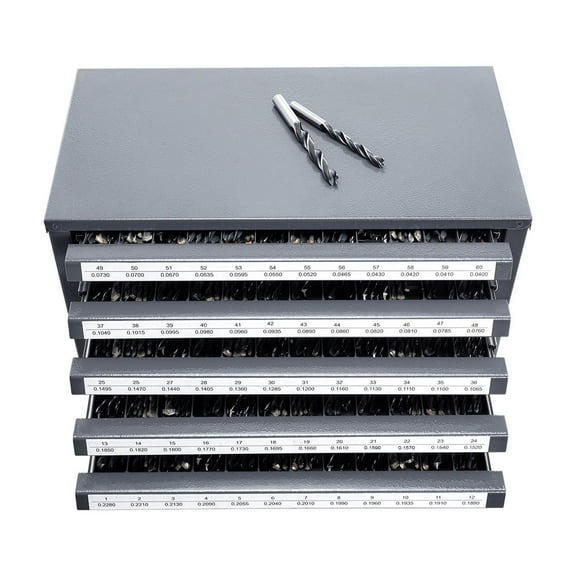 KFFKFF Drill Bit Dispenser Cabinet, Three-Drawer Drill Bit Dispenser, Drill Bit Organizer Cabinet, Drill Dispenser Organizer Cabinet for #1 to #60