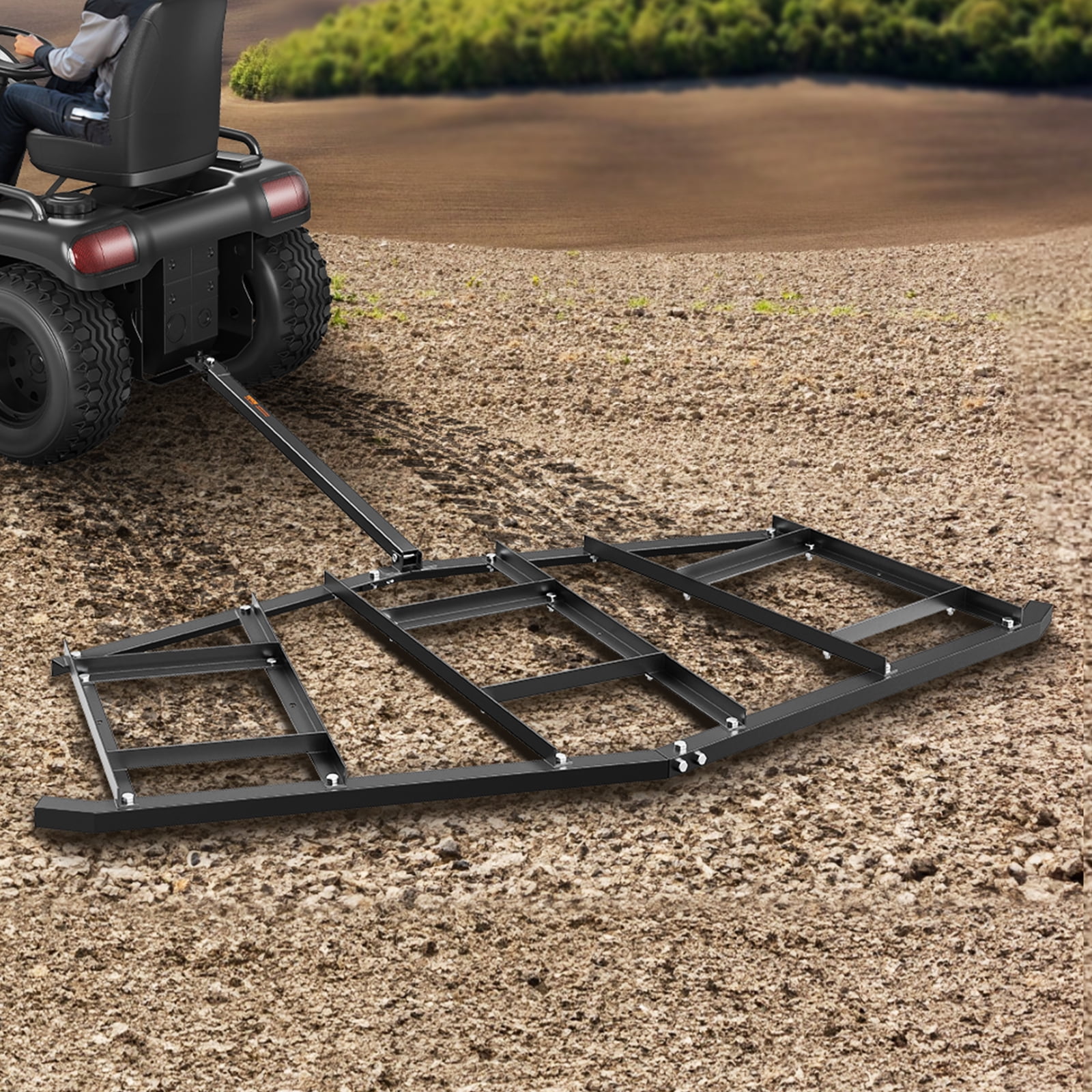 SKYSHALO Driveway Drag 81.49 Width Tow Behind Drag Harrow Steel Gravel Grader ATV