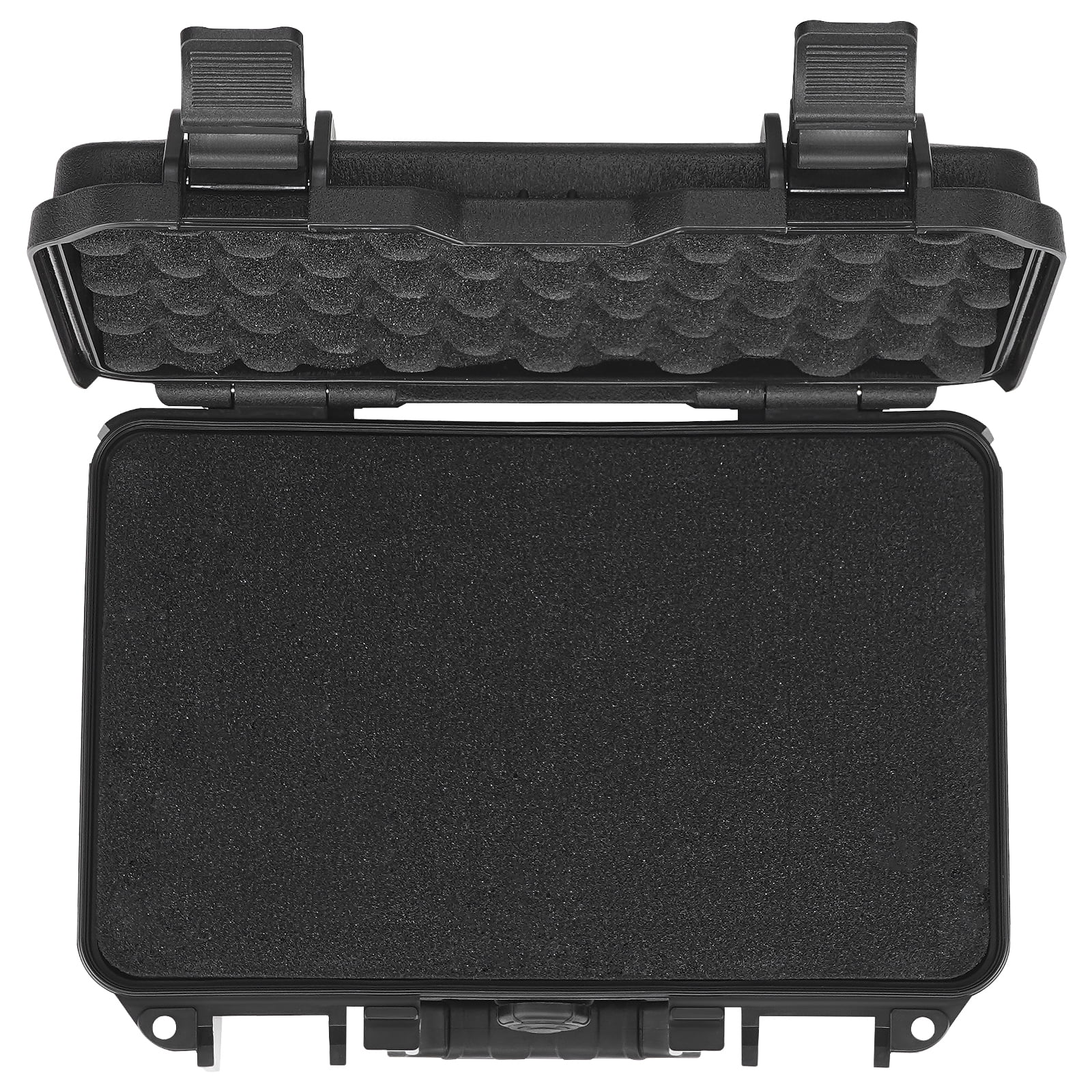 KFFKFF Durable Pistol Containers with Customizable Foam Inserts, Water-Resistant & Secure Hard Handgun Case for Single Pistol, Dimensions 12.59x9.01x4.4 inches, Features Lock, Color: Black