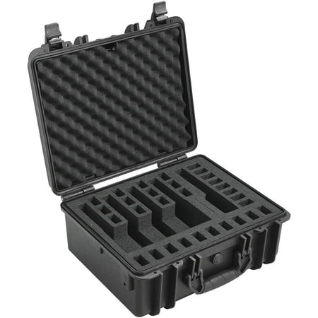 SKYSHALO Durable Pistol Containers, Water-Resistant & Dust-Free, Secure Storage for Up to 5 Pistols, Dimensions 18.9x16.3x8.5 Inches, Features Lock Mechanism, Color: Black price history and forecast - SKYSHALO 443419