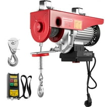 SKYSHALO Electric Hoist 1800LBS With Wireless Remote Control & Single/Double Slings Electric Winch, Steel Electric Lift, 110V Electric Hoist For Lifting In Factories, Warehouses, Construction Site