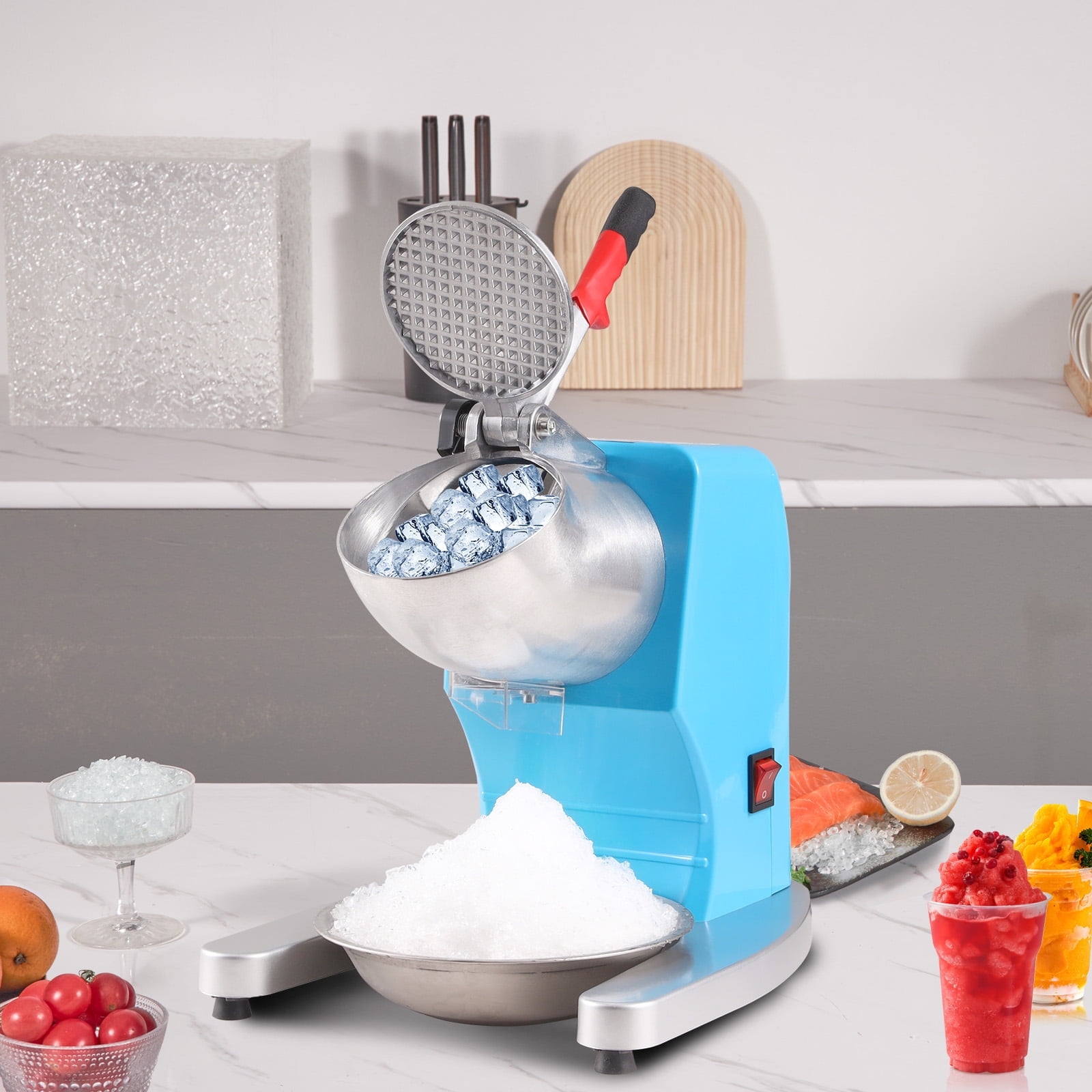 Free Shipping SKYSHALO Electric Ice Shaver Crusher 300W 210lbs H Snow Cone Maker Machine Dual Blades Walmart