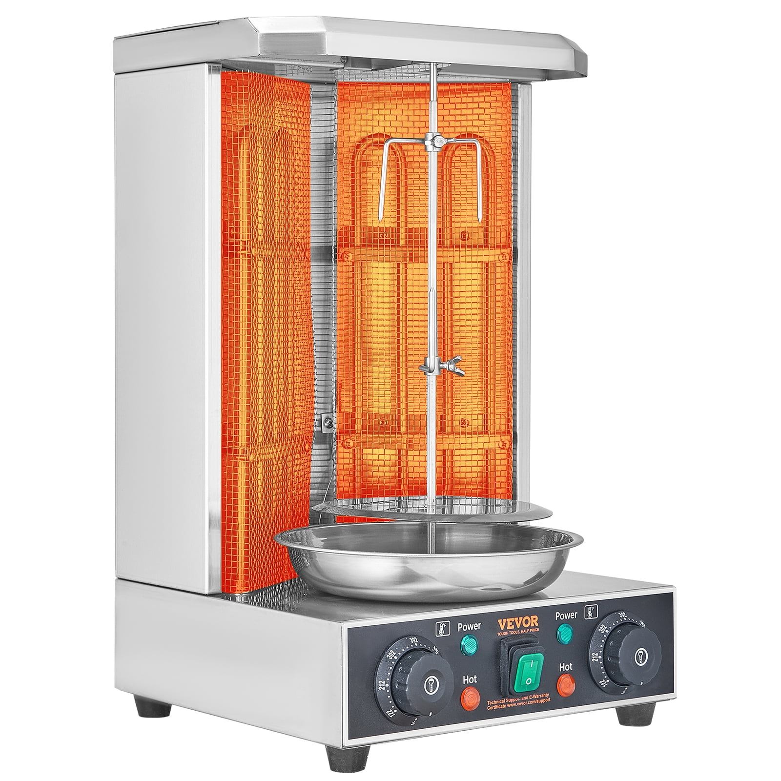 SKYSHALO Electric Vertical Chicken Grill Machine Countertop BBQ ...