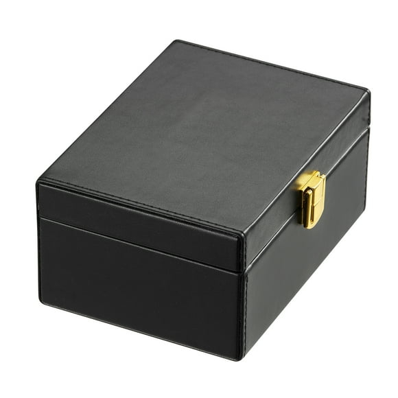 KFFKFF Faraday Container, Synthetic Leather Signal Blocker, Secure Fob Guard for WiFi, RFID, GPS, Bluetooth & 5G, Theft Prevention and Hacking Protection Case, Black (5.9 x 4.5 x 2.9 inches)