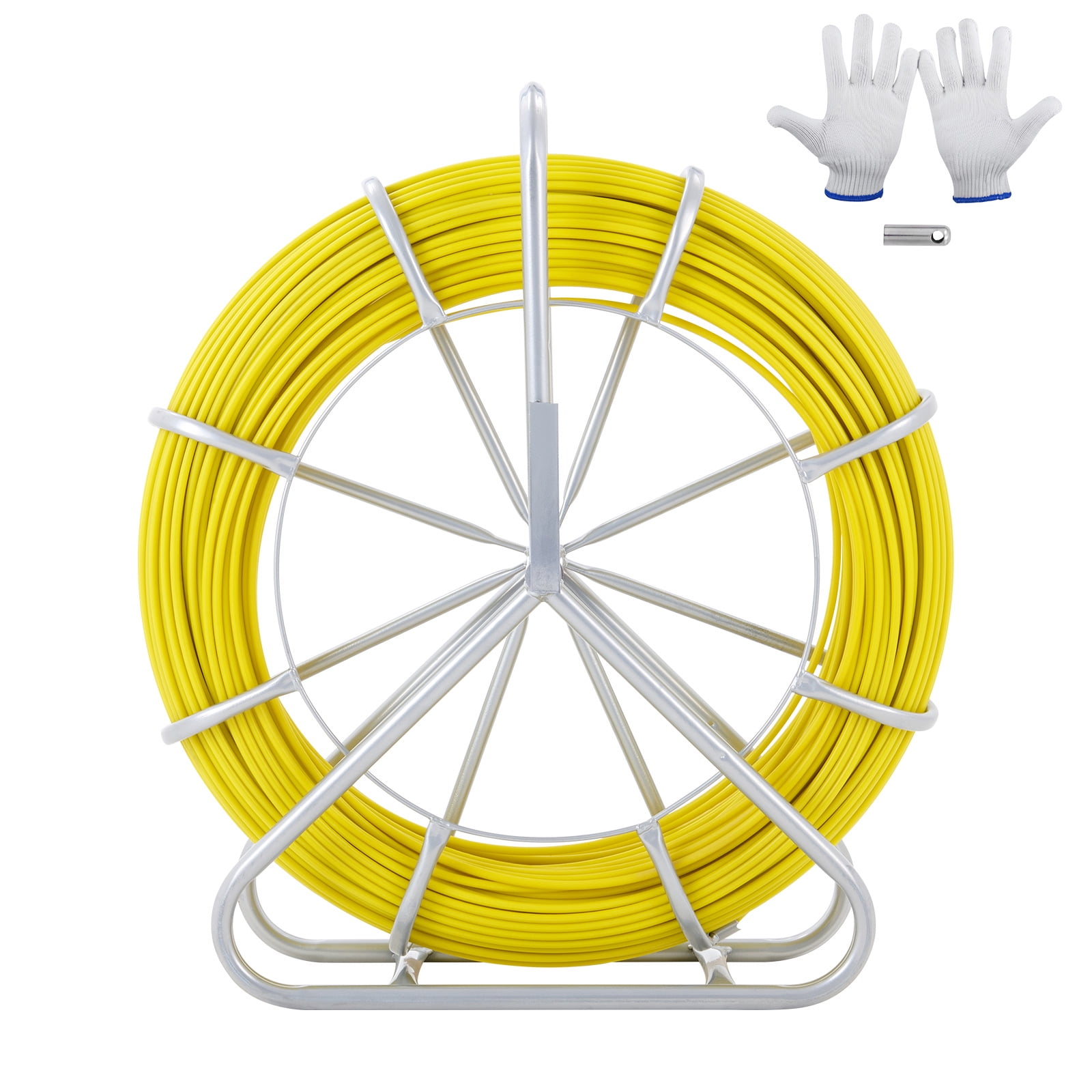 SKYSHALO Fiberglass Fish Tape, 600ft Length, 5/16in Diameter, Duct ...