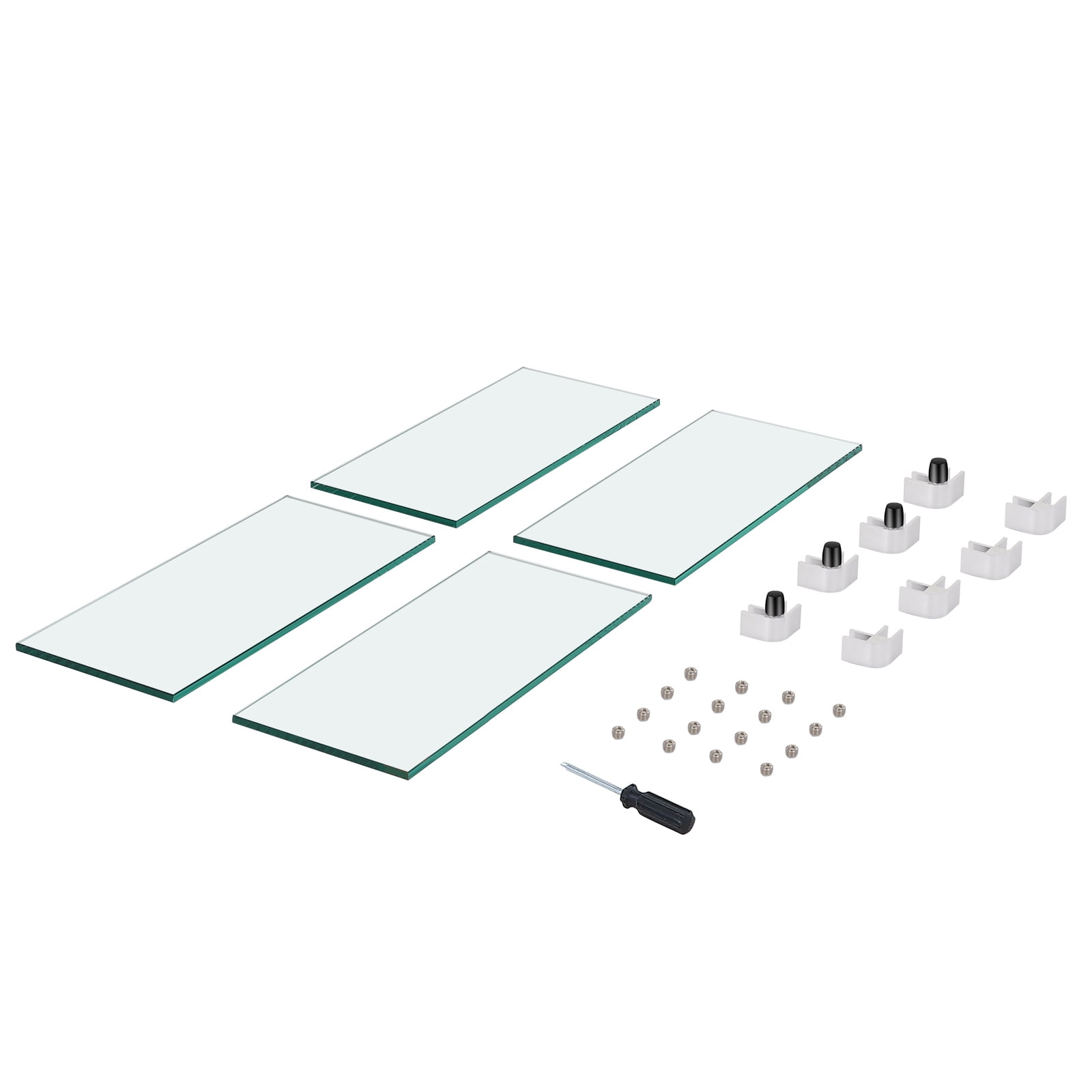 SKYSHALO Fire Pit Wind Guard Tempered Glass Flame Shield 19"x19"x7.5" 0