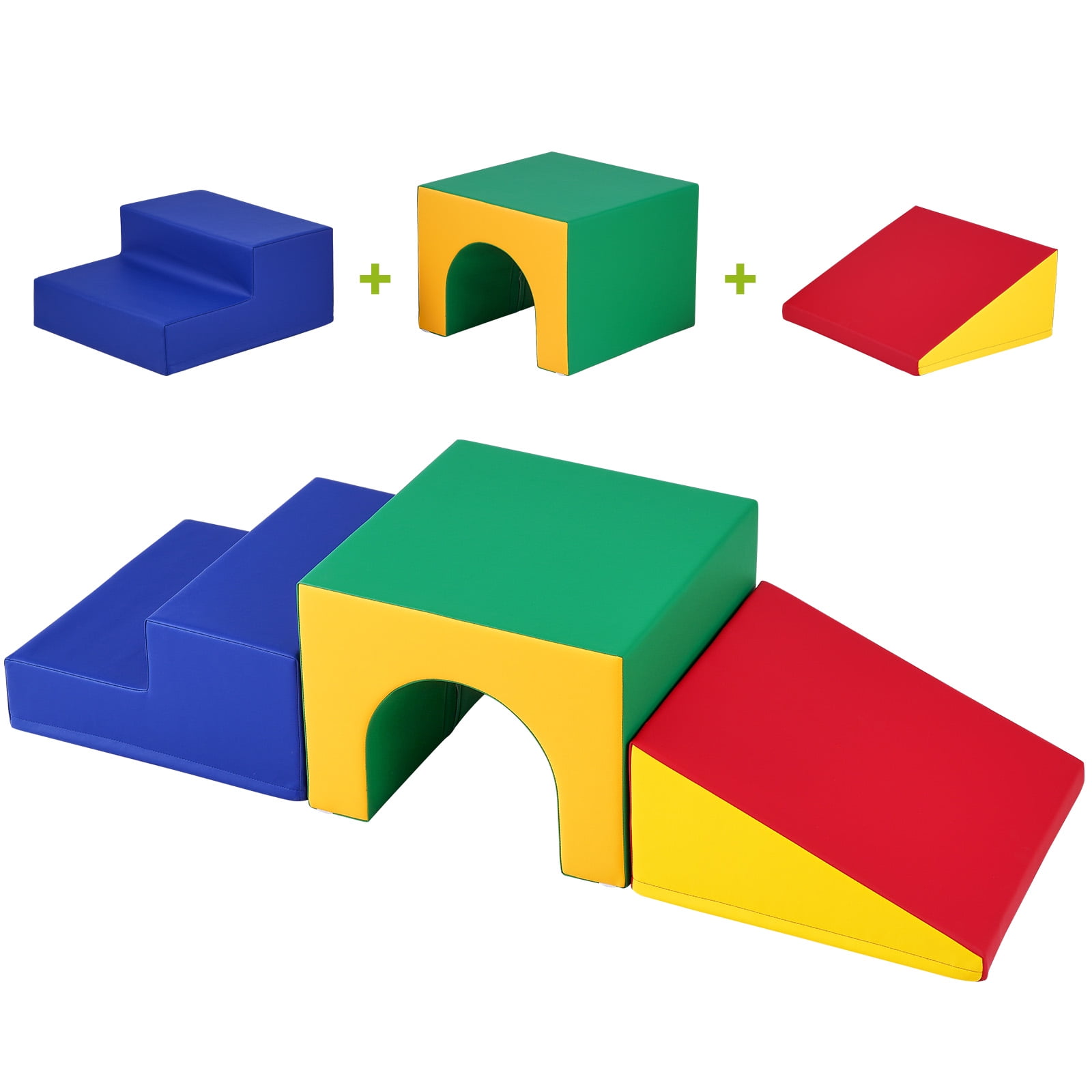 KFFKFF Foam Climbing Blocks for Toddler, 3 Pcs Soft Climbing Set Indoor ...