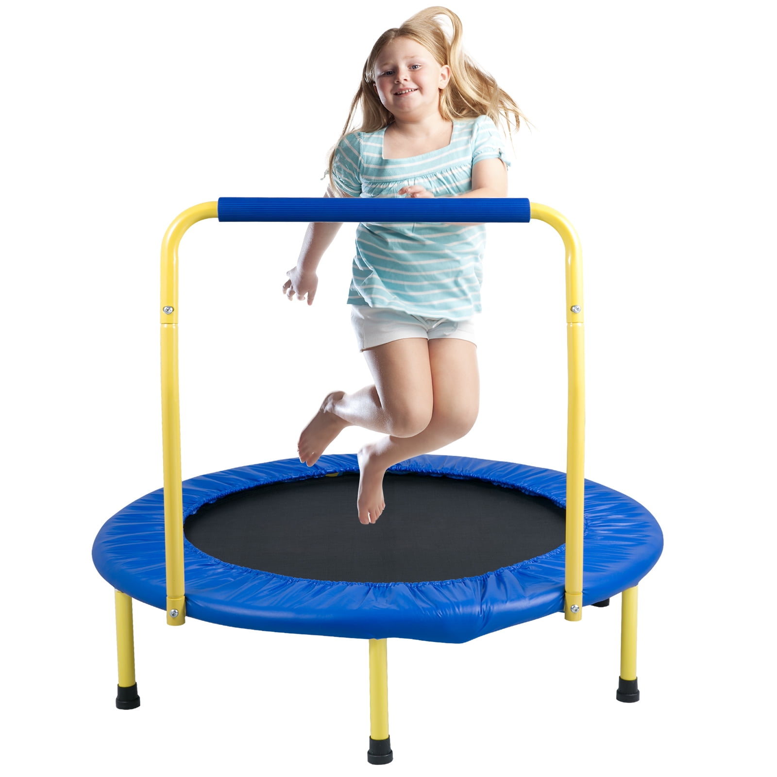 SKYSHALO Foldable Infant and Toddler Trampolines, Q195 Blue,15.54 lb