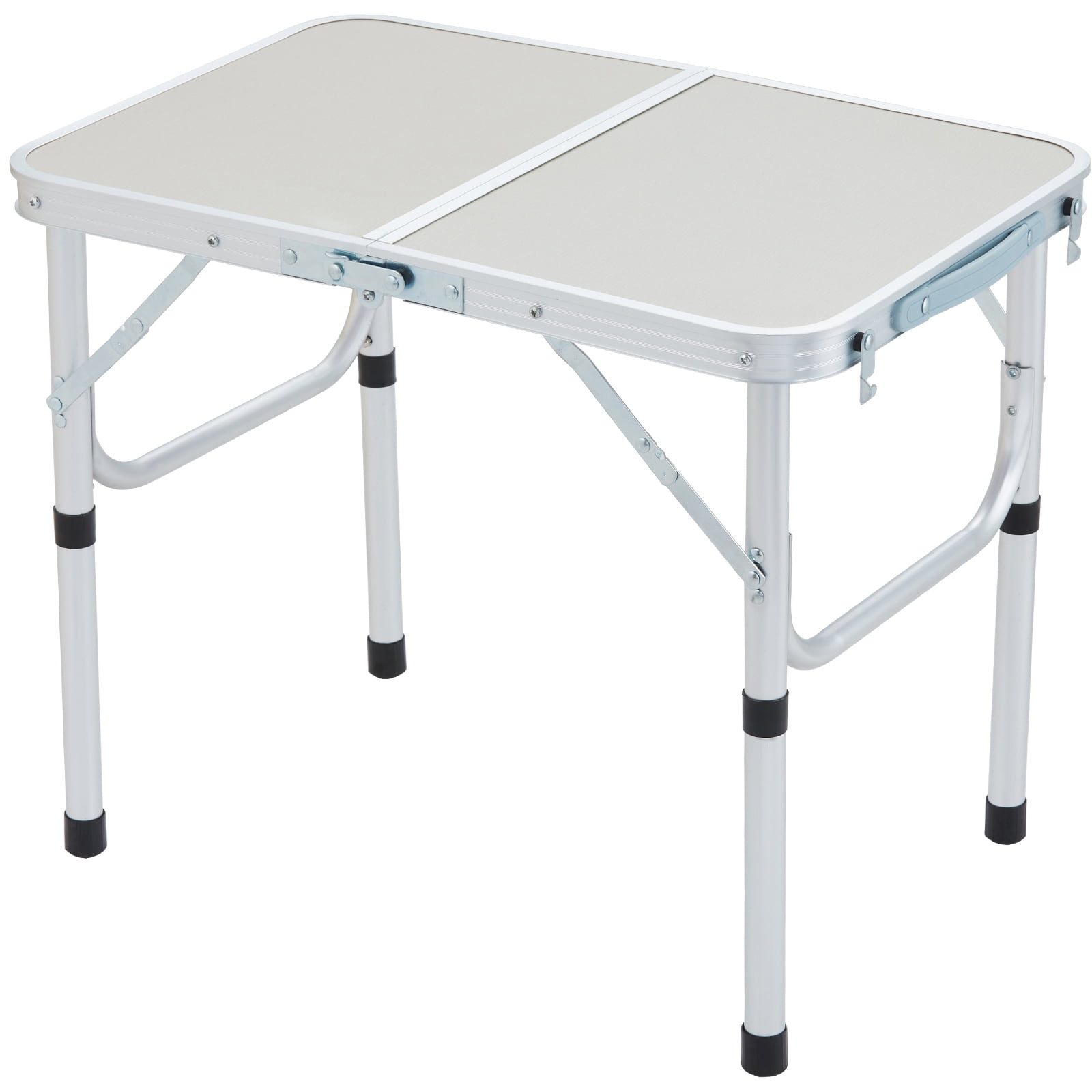 KFFKFF Folding Camping Table, Beach Table for Sand, Foldable Side Table, Foldable Portable Camping Table, Aluminum Folding Camp Table for Outdoor Cooking Picnic Grilling