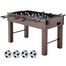 SKYSHALO Foosball Soccer Game Table Standard Size ,55 inch Foosball Table w/ Foosball Table Set, Includes 4 Balls and 2 Cup Holders for Home