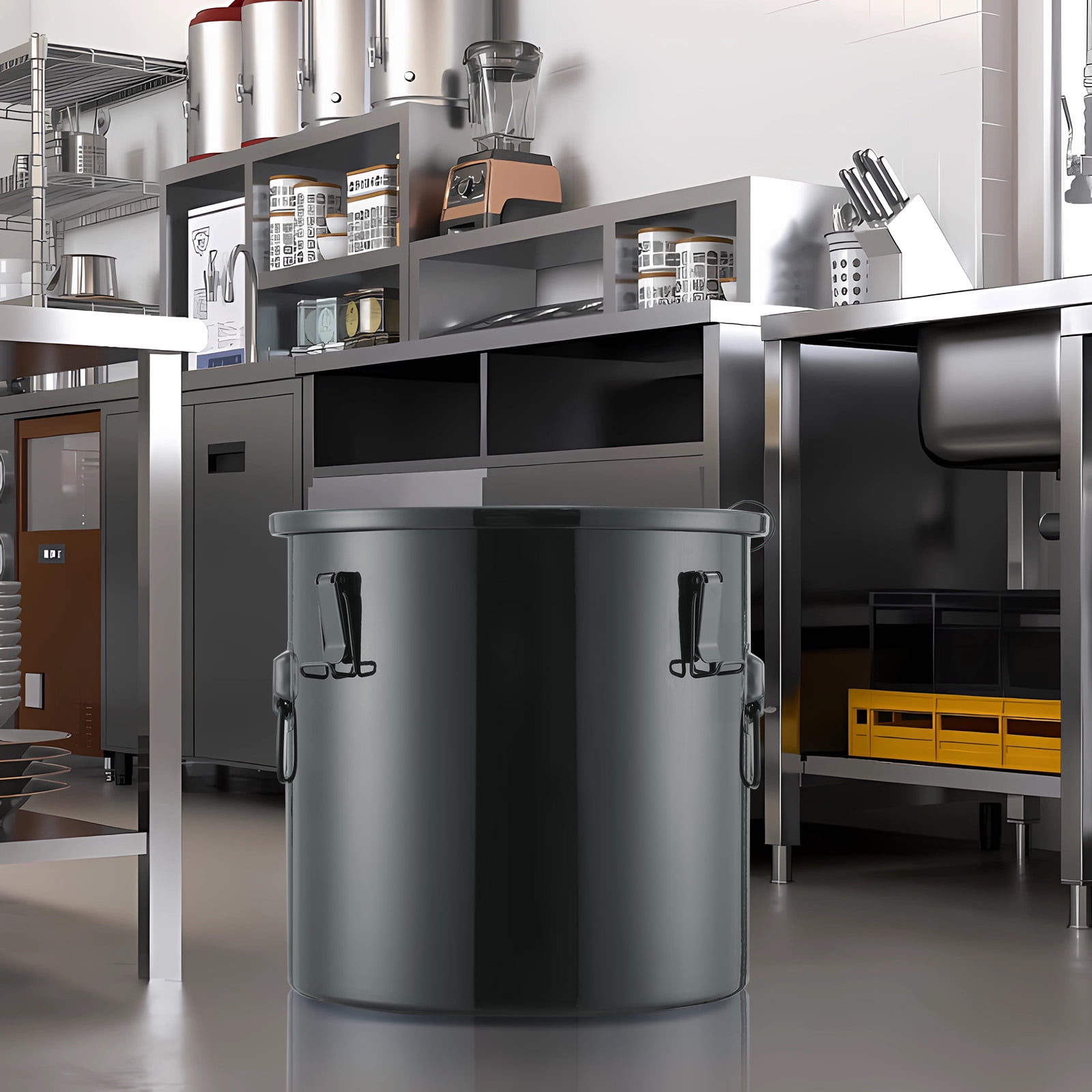 SKYSHALO Fryer Grease Bucket Oil Disposal Caddy 10 Gal Bucket with