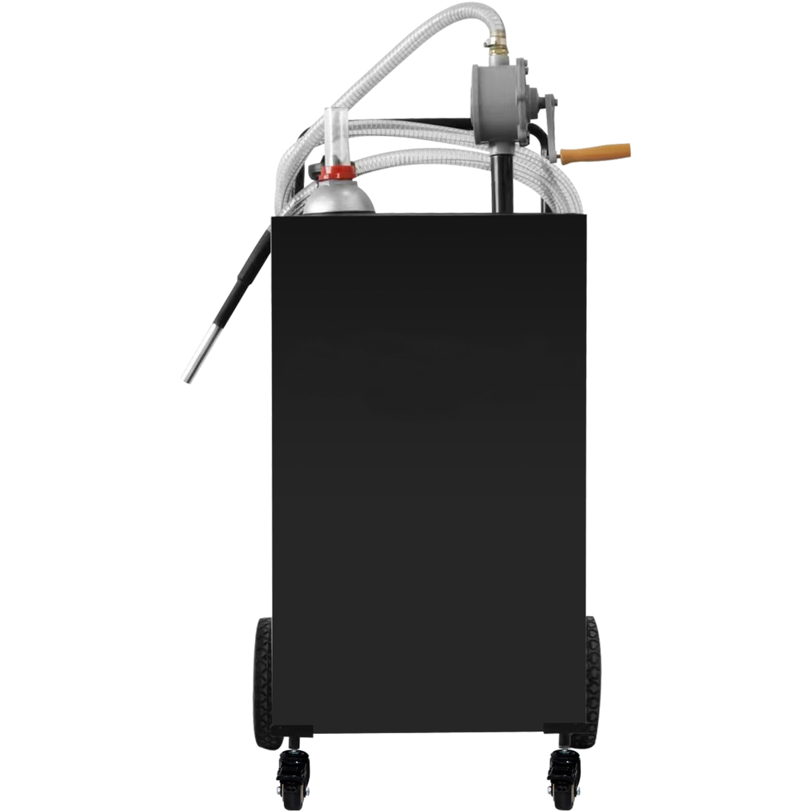 SKYSHALO Fuel Caddy, 30 Gallon, Gas Storage Tank & 4 Wheels, with Manuel Transfer Pump, Gasoline Diesel Fuel Container Black For Cars, ATVs, Boats Sansujyuku sansujyuku.com