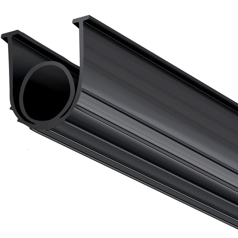 Weatherproof Garage Door Bottom Threshold Seal Strip – Universal 20FT, 3.5” Width X 0.5” Height, PVC Rubber, With Yellow Safety Strip, DIY Replacement, Adhesive Not Included