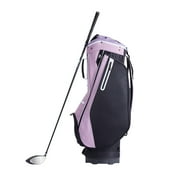 KFFKFF Golf Bag for Carts, 14-Slot Top Divider, 36” with Numerous Pockets, Sturdy Handles, Dust Protection, and Removable Strap, Suitable for All Golfers, Black and Purple