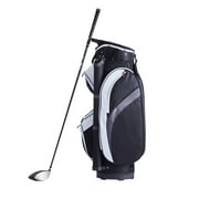 KFFKFF Golf Carry Bag, 14-Slot Top for Club Organization, 36” with Numerous Pockets, High-Quality Nylon, Includes Handles, Dust Protection, and Removable Straps, Unisex, Black Color-Block Design