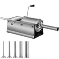 thumbnail image 1 of KFFKFF Hand-Operated Sausage Filler, 3 L / 7 LBS Capacity, Horizontal Meat Injector, Two-Speed, Constructed with 304 Stainless Steel, Comes with 5 Filling Nozzles, 1 of 10