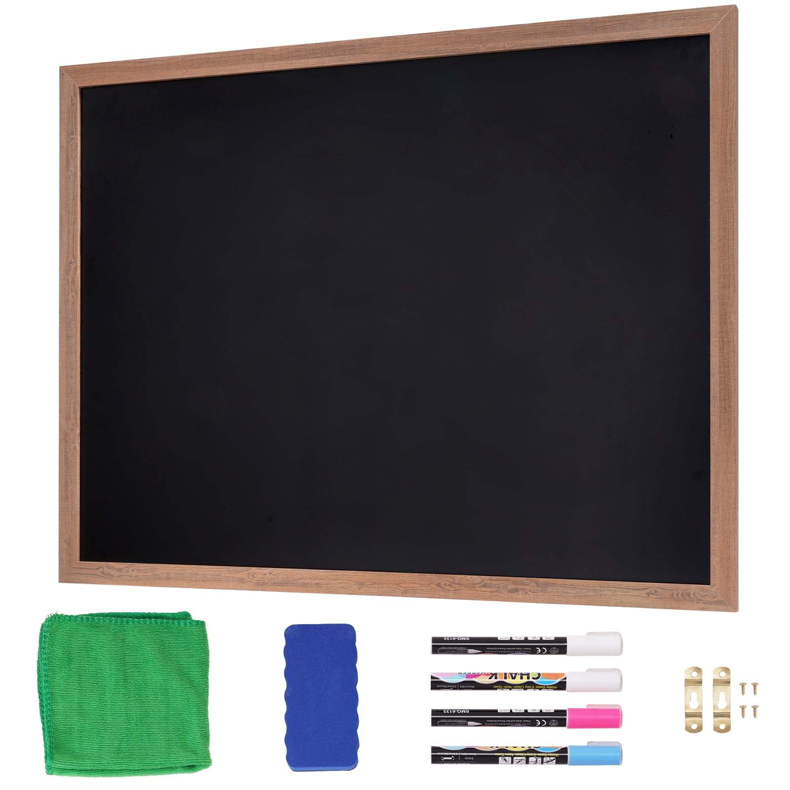 SKYSHALO Hanging Magnetic Wedding Sign 35"x46" Rustic Wood Framed Chalkboard Wall