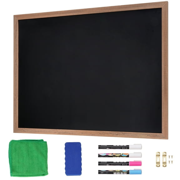 SKYSHALO Hanging Magnetic Wedding Sign 35"x46" Rustic Wood Framed Chalkboard Wall