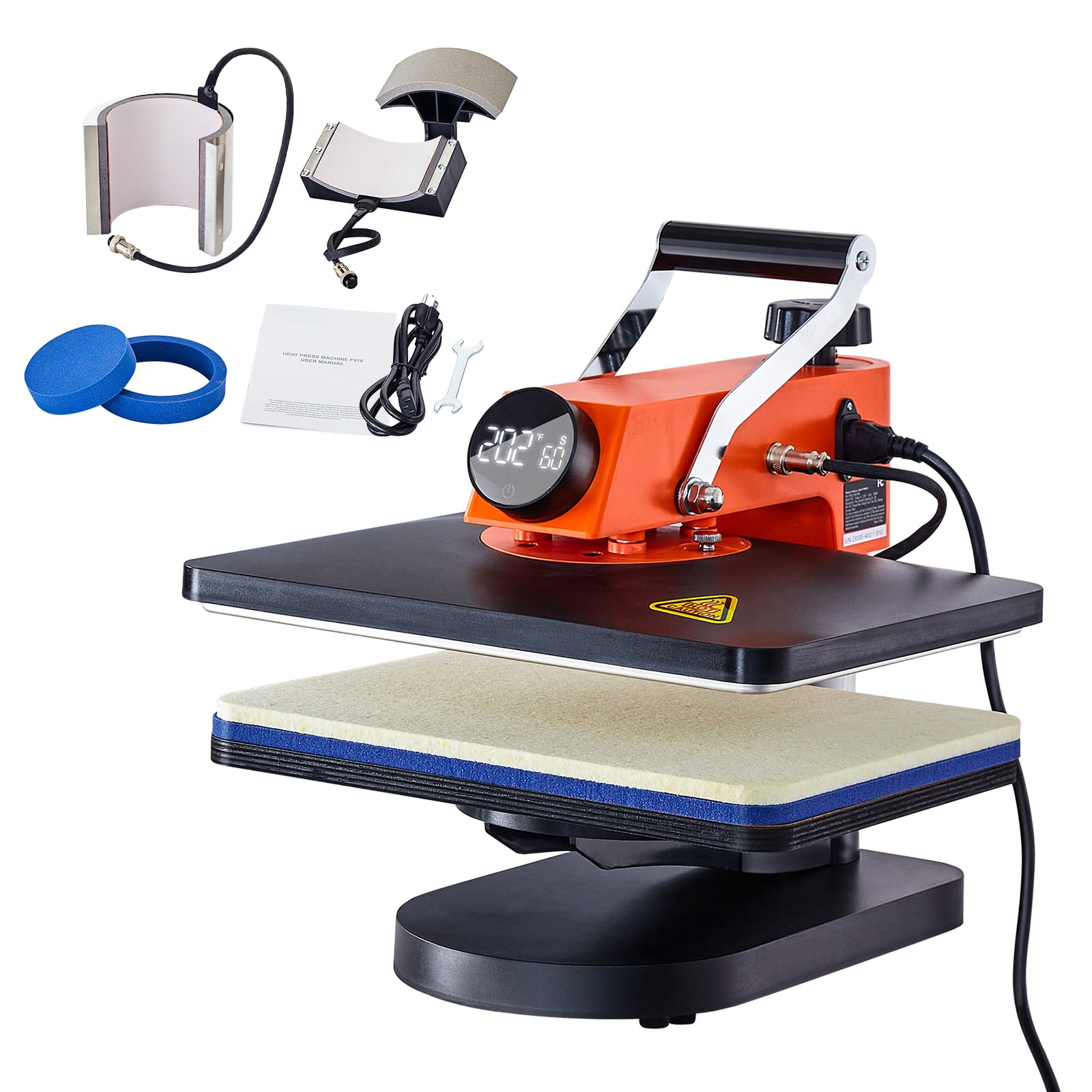 SKYSHALO 5in1 Heat Press Machine 12x15in Sublimation Transfer T-shirt Plate Mug Cup
