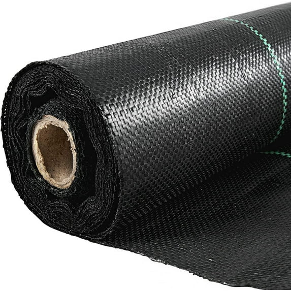 SKYSHALO Heavy Duty Woven Ground Weed Control Fabric, 6ft x 300ft, Black