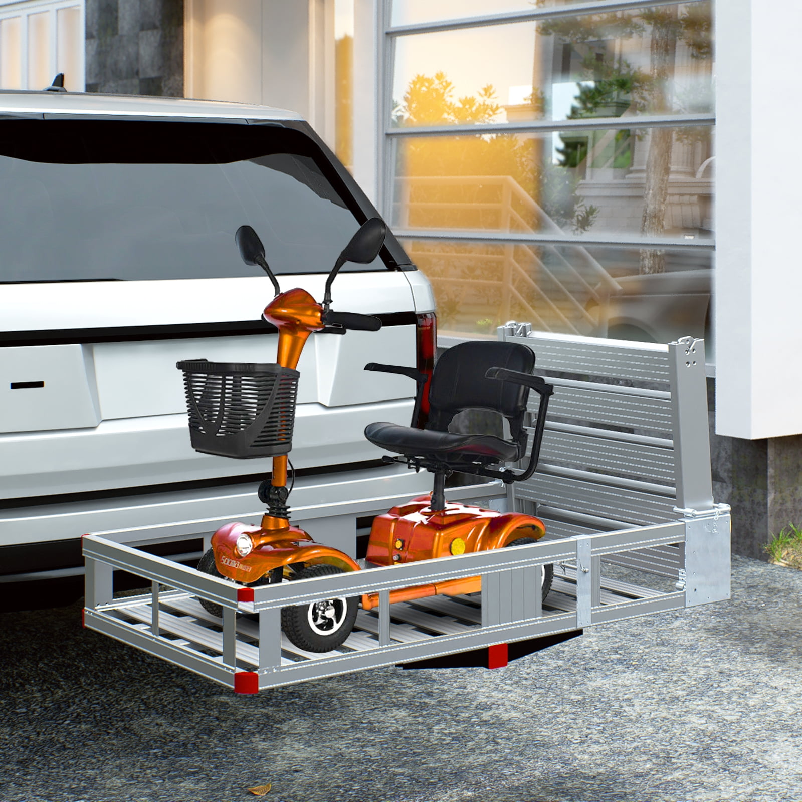 Free Shipping SKYSHALO Hitch Mount Wheelchair Carrier 47.2 x 27.6