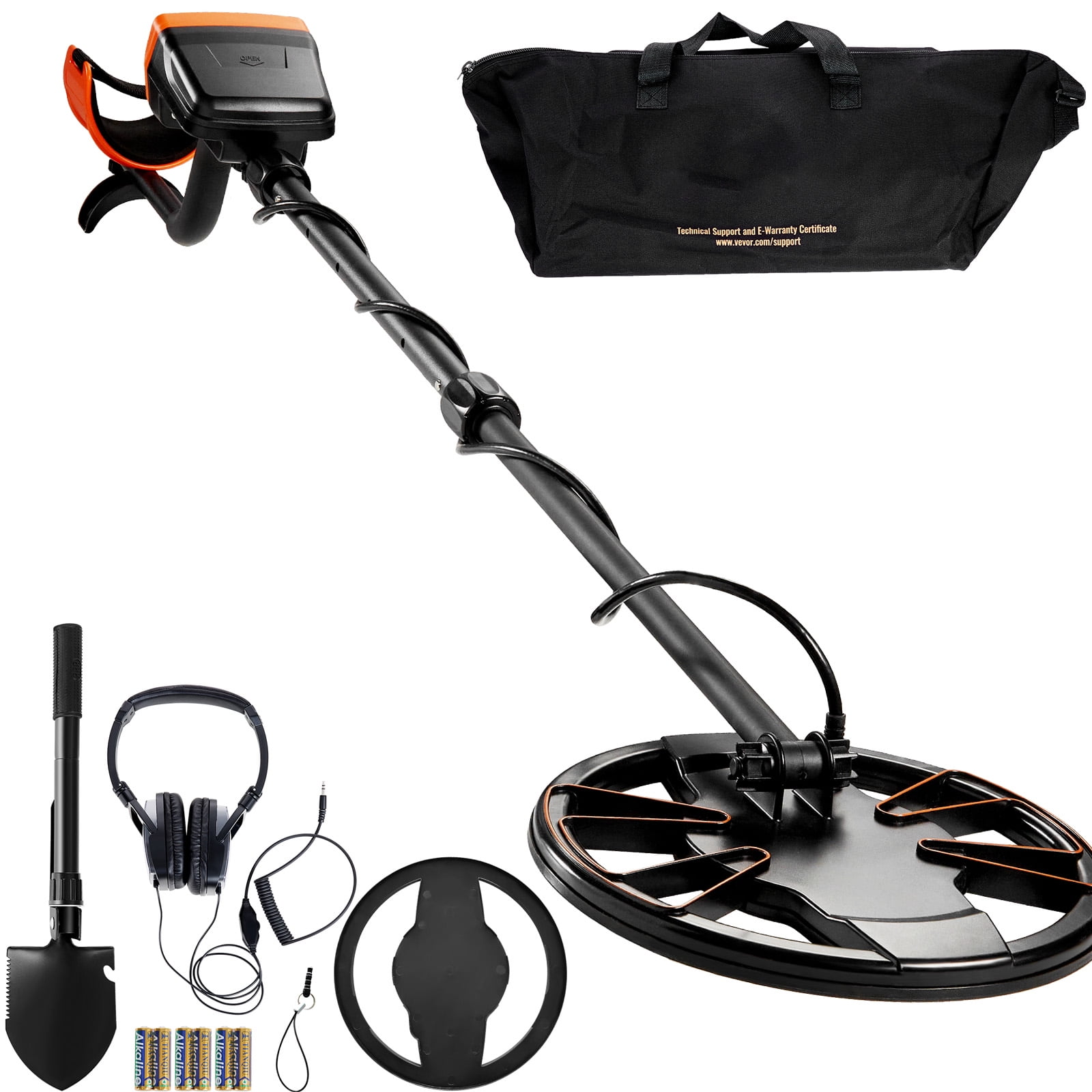 KFFKFF 10" Metal Detector with LCD Display, 41"-52" Adjustable Stem for Kids and Adults, 7 Modes Gold Detector with IP68 Waterproof Coil, Suitable for Beaches, Backyards, Hiking