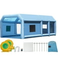 thumbnail image 1 of KFFKFF Inflatable Spray Shelter, 27.9x15.7x10.8 ft, Includes 950W+750W Blowers, Air Filtration, Ideal for Small Trucks, Large Motorcycles, Midsize Vehicles, 1 of 9