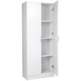 thumbnail image 1 of KFFKFF Kitchen Pantry Cabinet with Doors and Adjustable Shelves ，24" x 12" x 60" Tall Food Pantry Storage Cabinet for Kitchen, Living Room and Dinning Room 110LB Loading, 1 of 9