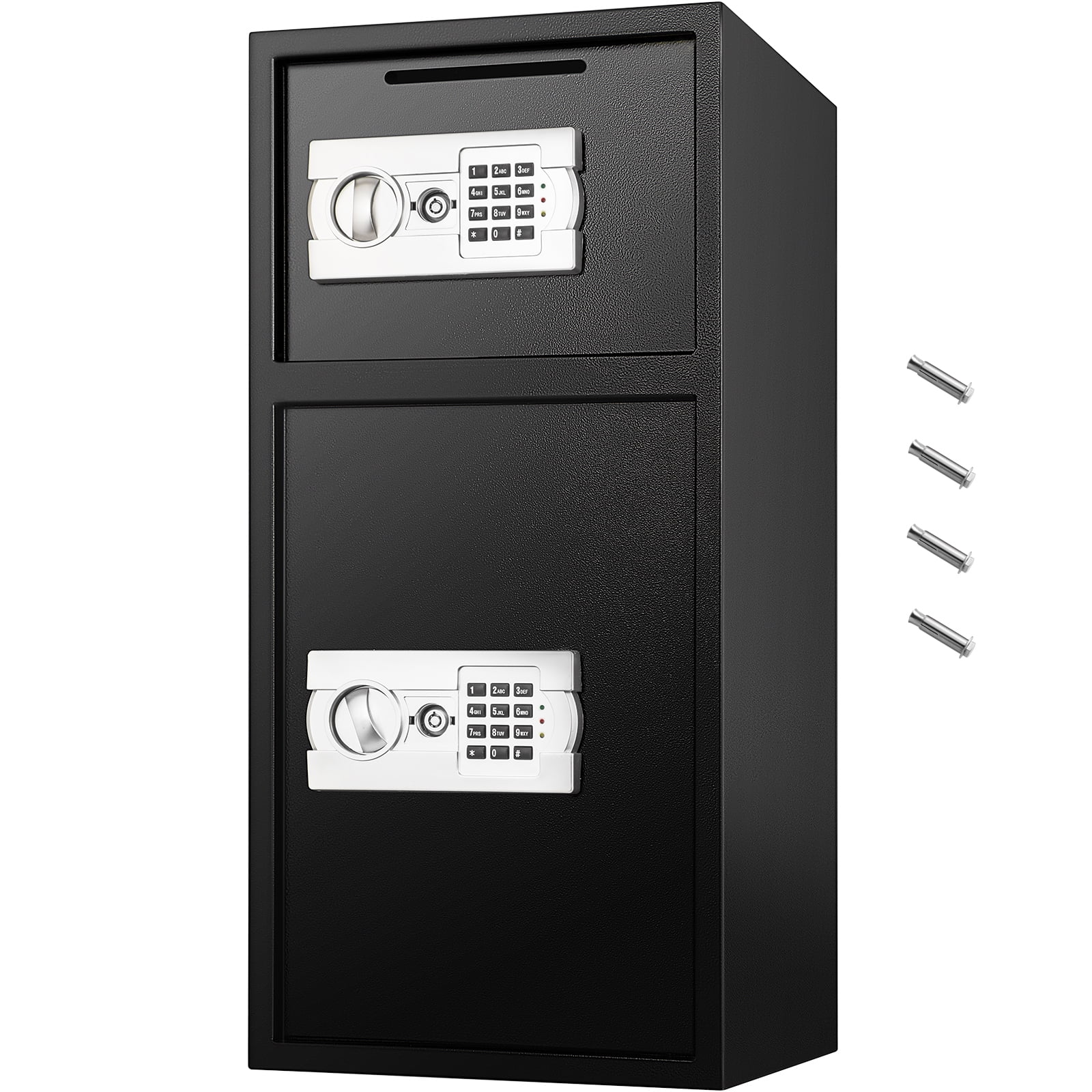 VEVOR SKYSHALO Large Double Door Security Safe Box 2.6 Cubic Feet Steel Safe Box Strong Box with Digital Lock for Money Jewelry Black
