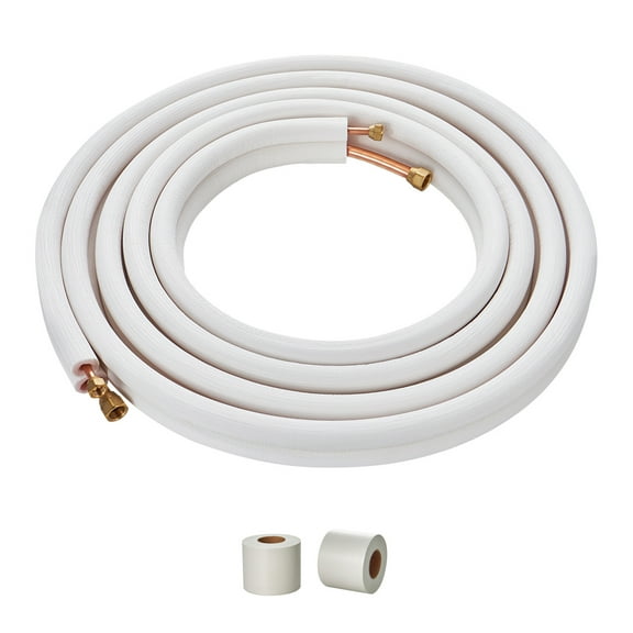 KFFKFF Mini Split Cord Set 3/8"x5/8"x25ft Insulated Copper Tube AC Ductless