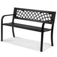 thumbnail image 1 of KFFKFF Outdoor Bench 46 in Metal Garden Bench 480 lbs Park Patio Yard Porch Bench, 1 of 9