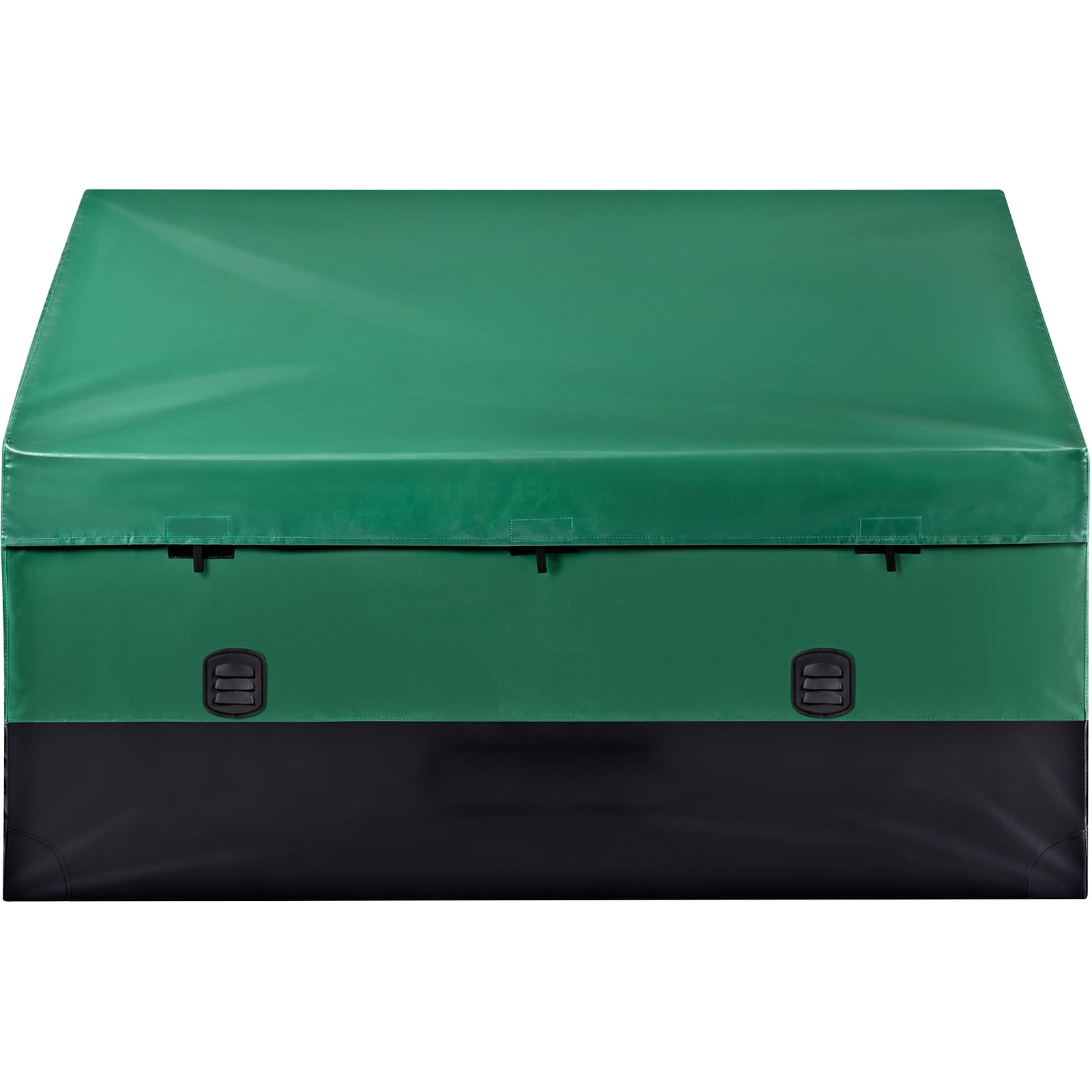 SKYSHALO Outdoor Portable 150 gal Galvanized Poles, PE Tarpaulin Deck Box, Green