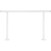 KFFKFF Outdoor Stair Railing Kit, Adjustable Angle White Aluminum Stair Hand rail for The Elderly, , 5 ft Handrails 0-5 Steps, Handrails For Outdoor Steps