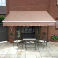 SKYSHALO Patio Awning Retractable 10'x8' Awning Sunshade Shelter with Crank Handle