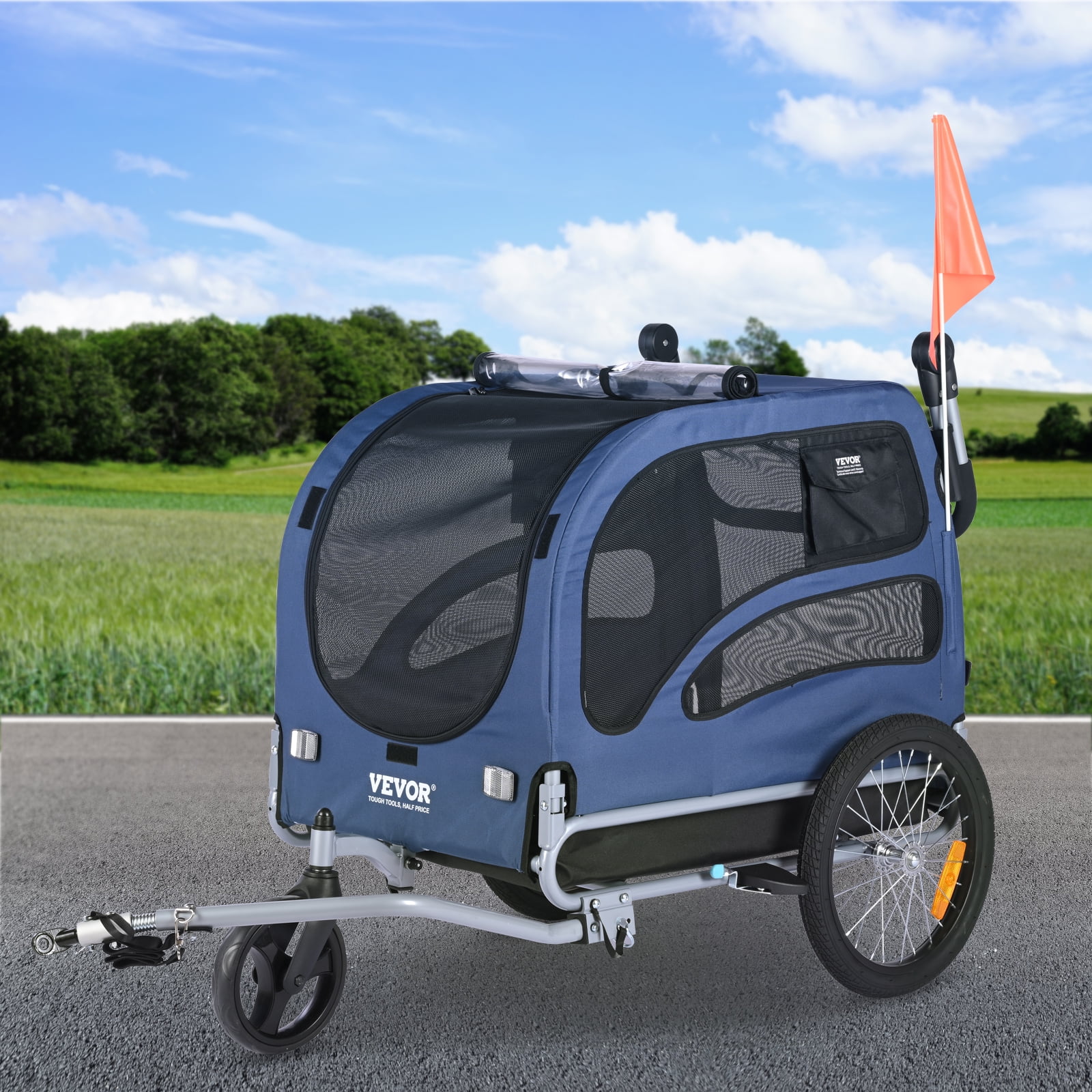 SKYSHALO Large Doggie Jogger Cart Pet Bicycle Trailer Water