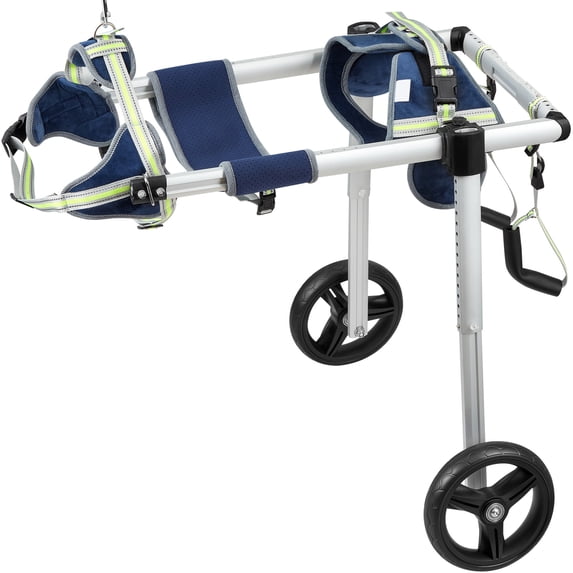 KFFKFF Pet Mobility Cart for Rear Legs, Lightweight & Customizable Support for Rehabilitating, Injured or Paralyzed Pets, Hind Leg Support Wheelchair for Dogs (L)