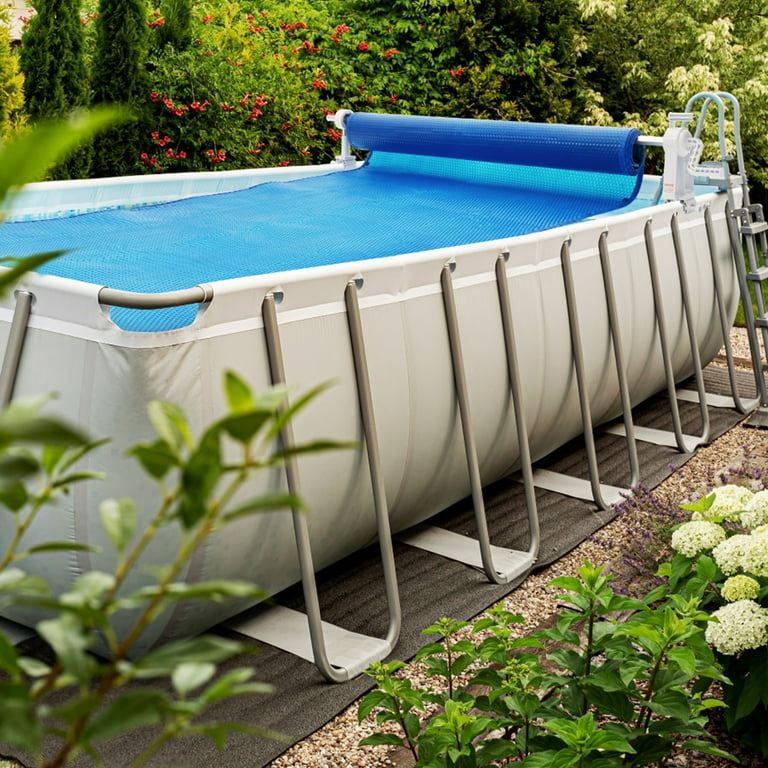 SKYSHALO Pool Cover Reel Aluminum Solar Cover Reel for Above Ground Pools 20 ft Walmart