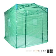 SKYSHALO Pop-up Greenhouse Walk-in Portable Greenhouse 8' x 6' x 7.5' Plant Garden