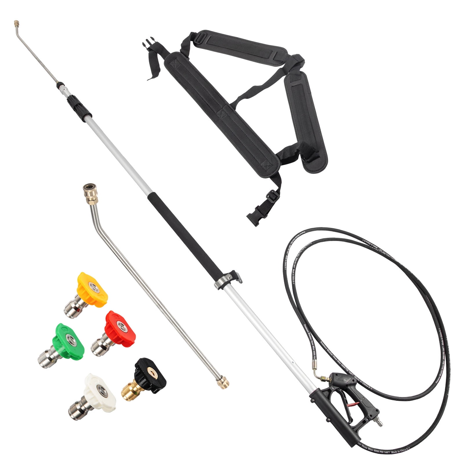 SKYSHALO Pressure Washer Wand Telescoping 18ft 4000psi Telescopic Pressure Washer Wand with