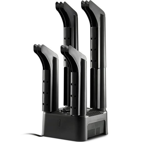 KFFKFF 4-Post Boots Dryer, Height Adjustable Shoe Dryer with Timer and Heat Fan, Boots Warmer for Drying Snow Boots, Fabric Shoes, and Socks