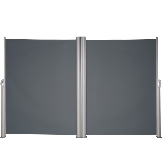 SKYSHALO Retractable Side Awning 236" x 63",Double Retractable Patio