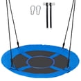 thumbnail image 1 of KFFKFF Round Tree Swing, 40" Diameter, Supports up to 750lbs, Crafted from 900D Oxford Material, Includes Two Straps for Tree Installation and Adjustable Ropes, Perfect Outdoor Swing for Children, 1 of 9